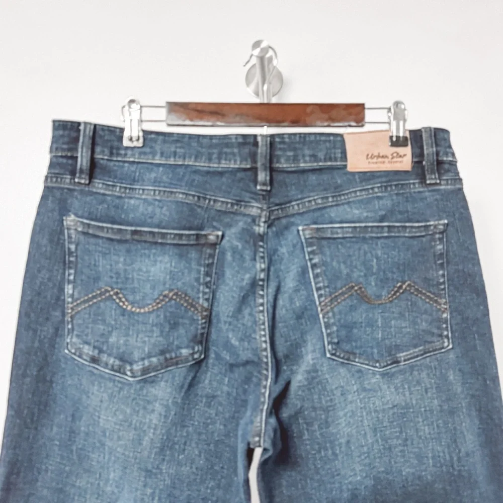 Men's Urban‎ Star Relaxed Straight Leg Denim Jeans Dark Wash 36 x 36